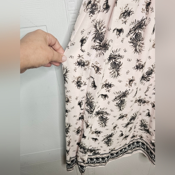 Max Studio Black White Floral Ruffle Strap Sleeveless Maxi Dress  XS NWOT - Picture 7 of 15